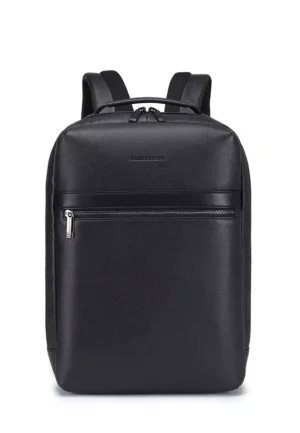 ENZODESIGN Light Weight Cow Nappa Leather Double Compartments 15" Laptop Business(B12076-BLK)