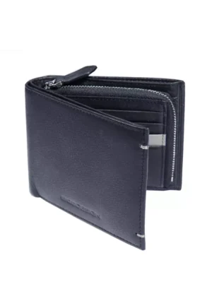 New Design Soft Cow Leather Wallet with Zip Coin Compartment(LWO15BL-X)
