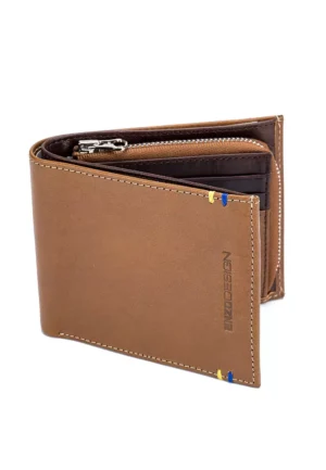 New Design Italian Leather Wallet with Zip Coin Compartment (LWK18CM-X)
