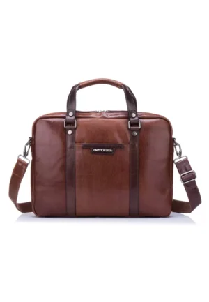 ENZODESIGN Fine Buffalo Leather 15" Macbook Slim Brief(B11808-COG)