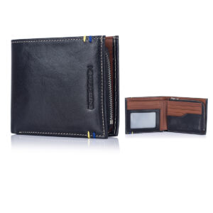 New Design Italian Leather Wallet with Zip Coin Compartment(LWK17BT-X)